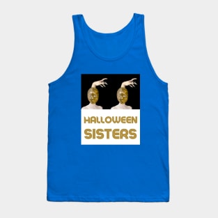 HALLOWEEN SISTERS with Witch Hand - Halloween Witches | Witch Mask | Halloween Costume Tank Top